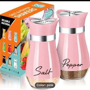Pink Salt and Pepper Shakers